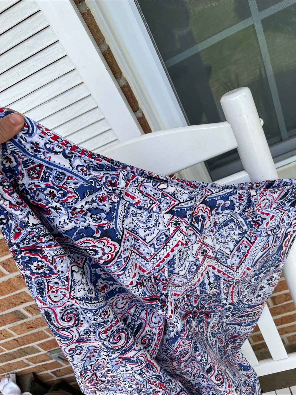 July 4th Capris. Red/white/blue-Talbots Paisley Capris - Picture 4 of 11